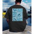 Blue Comic Book Blue Graphic Men's Back Print T-Shirt