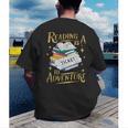 Book Adventure Library Student Teacher Book Men's Back Print T-Shirt
