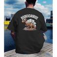 Book Dinosaur T-Rex Bookworm Dino Book Reading Men's Back Print T-Shirt