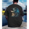 Book Lover Bookworm Reading Books Dragon Sci-Fi Character Men's Back Print T-Shirt Book Lover Bookworm Reading Books Dragon Sci-Fi Character Men's Back Print T-Shirt