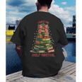 Book Lover Christmas Tree I Have No Shelf Control Men's Back Print T-Shirt