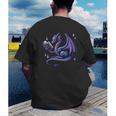 Book Lover Dragon Reading Cool Fantasy Women Girls Kids Men Men's Back Print T-Shirt Book Lover Dragon Reading Cool Fantasy Women Girls Kids Men Men's Back Print T-Shirt
