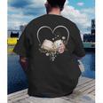 Book Lover Heart Shaped Reading Art Librarian Men's Back Print T-Shirt