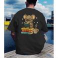 Book Lover Koala Reading Bookish Library Read Books Be Kind Men's Back Print T-Shirt