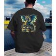 Book Lover Reading Fantasy Dragon Men's Back Print T-Shirt