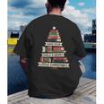 Book Merry Little Christmas Tree Holiday Men's Back Print T-Shirt