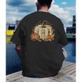 Book Pumpkin Fall Reading Thanksgiving Teacher Librarian Men's Back Print T-Shirt Book Pumpkin Fall Reading Thanksgiving Teacher Librarian Men's Back Print T-Shirt