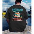 Book Reader Librarian Bookworm In Pajamas Book And Pajama Men's Back Print T-Shirt Book Reader Librarian Bookworm In Pajamas Book And Pajama Men's Back Print T-Shirt
