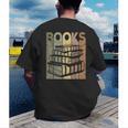 Book Reader Vintage Bookworm Retro Book Lover Men's Back Print T-Shirt Book Reader Vintage Bookworm Retro Book Lover Men's Back Print T-Shirt