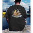 Book Shirt Frog Toad Fishing Vintage Book Frog Men's Back Print T-Shirt