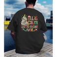 Book Tree All Is Calm Said No Teacher Ever Christmas Men's Back Print T-Shirt
