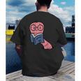 Book Worm Pun Read Reading Librarian America Men Women Kids Men's Back Print T-Shirt