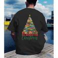 All Booked For Christmas Reading Books Librarian Holiday Men's Back Print T-Shirt