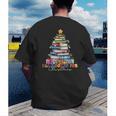 All Booked For Christmas Teacher Reading Student Bookworm Men's Back Print T-Shirt