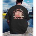 All Booked For Valentine’s Day Readers Teachers Bookworms Men's Back Print T-Shirt