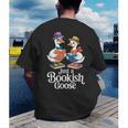 Bookish Goose Cute Geese With Hats Reading Books Men's Back Print T-Shirt Bookish Goose Cute Geese With Hats Reading Books Men's Back Print T-Shirt