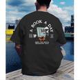 Bookish Mental Health Book A Day Retro Read More Book Men's Back Print T-Shirt