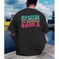 Bookish Reading Love Introverted But Willing To Discuss Book Men's Back Print T-Shirt