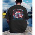 Books Fireworks And Freedom Independence Day Book Lover Men's Back Print T-Shirt