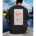 Books Flowers Art Flower Stack Pastel Feminine Men's Back Print T-Shirt