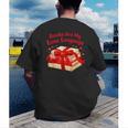Books Are My Love Language Valentines Day For Books Lover Men's Back Print T-Shirt Books Are My Love Language Valentines Day For Books Lover Men's Back Print T-Shirt