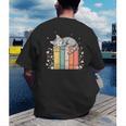 Books Lover Cute Sleepy Cat Relax Reading Vibe Men's Back Print T-Shirt