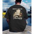 Books Are My Therapy Cozy Reading Chair Artwork Men's Back Print T-Shirt Books Are My Therapy Cozy Reading Chair Artwork Men's Back Print T-Shirt