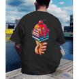 Books Reading Ice Cream Men's Back Print T-Shirt