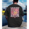 I Like My Books Spicy And My Coffee Icy Librarian Men's Back Print T-Shirt