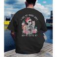 I Like My Books Spicy And My Coffee ICY Skeleton Women Men's Back Print T-Shirt