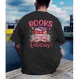 Books Are My Valentine Coquette Bow Book Flower Girl Women Men's Back Print T-Shirt