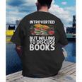 Bookworm Art For Men Women Book Reading Lover Bookish Men's Back Print T-Shirt Bookworm Art For Men Women Book Reading Lover Bookish Men's Back Print T-Shirt
