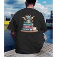 Bookworm Book Dragon Read Books Be Kind Stay Weird Men's Back Print T-Shirt