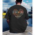 Bookworm Words Heart Book Lover Reader Reading Fun Men's Back Print T-Shirt