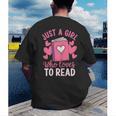 Bookworm Just A Girl Who Loves To Read Men's Back Print T-Shirt