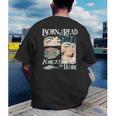 Born To Read Forced To Work Bookish Book Addict Book Lover Men's Back Print T-Shirt Born To Read Forced To Work Bookish Book Addict Book Lover Men's Back Print T-Shirt