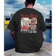 Born To Read Forced To Work Santa Christmas Book Lover Retro Men's Back Print T-Shirt