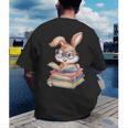 Bunny Rabbit Reading Books Rabbit Books Bunny Reader Men's Back Print T-Shirt