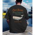 Captain Ahab’s Whale Watching Tours – Moby Book Parody Men's Back Print T-Shirt