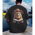 Capybara Bookworm Rodent Reading a Book Men's Back Print T-Shirt Capybara Bookworm Rodent Reading a Book Men's Back Print T-Shirt