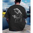 Cat Holds Book Writing Animal Print Motif Drawing Art Cat Men's Back Print T-Shirt Cat Holds Book Writing Animal Print Motif Drawing Art Cat Men's Back Print T-Shirt