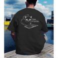 Cat Shh I'm Reading Book Reader Men's Back Print T-Shirt Cat Shh I'm Reading Book Reader Men's Back Print T-Shirt