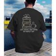 Cats Books And Coffee My Perfect Day Men's Back Print T-Shirt