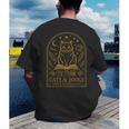 Cats And Books Because People Are Overrated Men's Back Print T-Shirt Cats And Books Because People Are Overrated Men's Back Print T-Shirt
