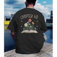 Chapter 40th Birthday Bookworm 40 Years Old For Book Lovers Men's Back Print T-Shirt Chapter 40th Birthday Bookworm 40 Years Old For Book Lovers Men's Back Print T-Shirt