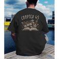 Chapter 45th Birthday Bookworm 45 Years Old For Book Lovers Men's Back Print T-Shirt