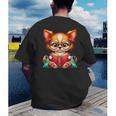 Chihuahua Reading a Book Dog Men's Back Print T-Shirt Chihuahua Reading a Book Dog Men's Back Print T-Shirt