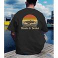 Coffee Beans & Books Retro Bookworm Librarian Men's Back Print T-Shirt