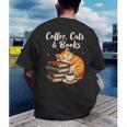 Coffee Cats & Books Lover For Women & Girls Coffee Men's Back Print T-Shirt Coffee Cats & Books Lover For Women & Girls Coffee Men's Back Print T-Shirt