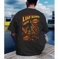 Comic Book Superhero Fall Season Leaf Blower Men's Back Print T-Shirt